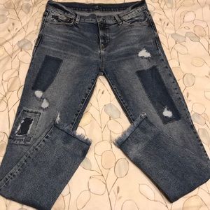 GAP true skinny jeans size 30 Tall destructed